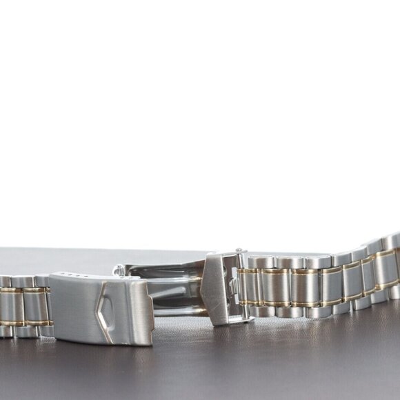 Hadley-Roma 20mm Men's Gold Plated & Steel Watch Bracelet/Band, MB5627T - Picture 3 of 4